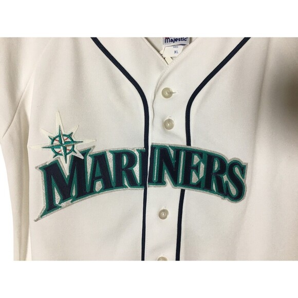 Majestic Shirt Men's Size XL White Mariners MLB Merchandise - Picture 2 of 7